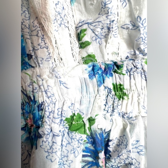 LoveShackFancy Natasha Floral Mini Dress in Blueberry Cloud Size XS - Picture 7 of 13